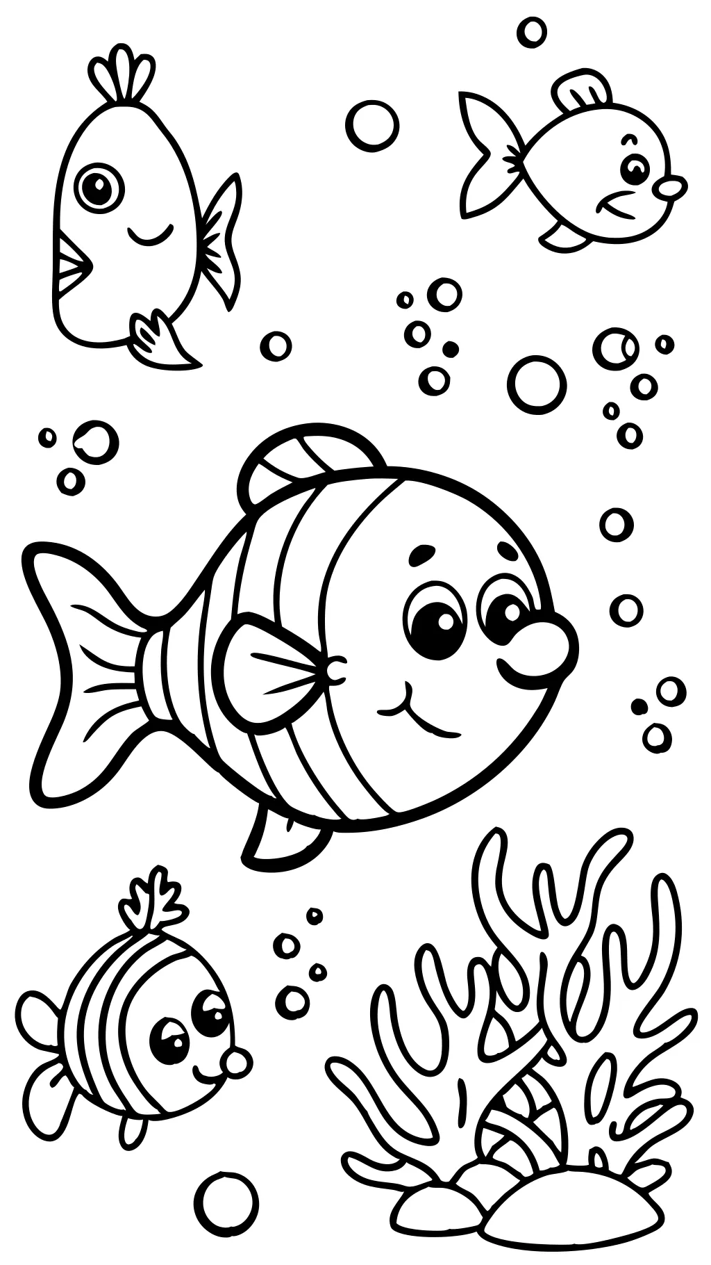 coloriages de poisson pour les enfants